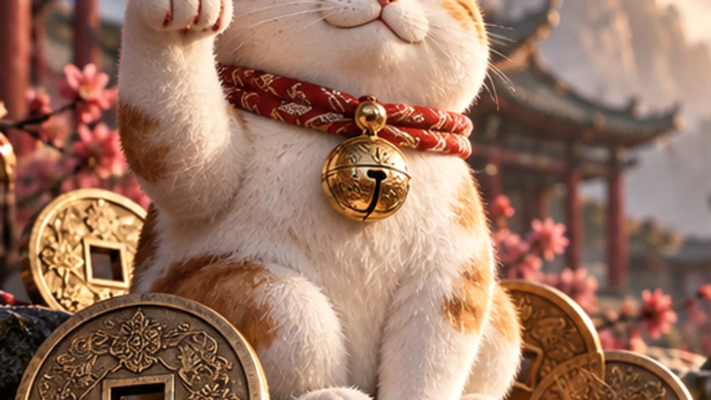 招财猫主题内容说明图主题视觉